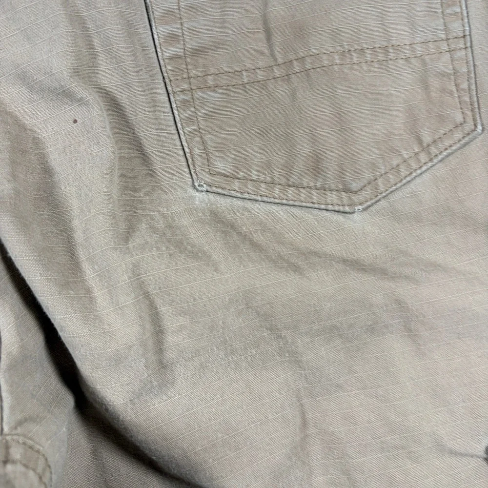 Carhartt Cargo Pants Mens 36x34 Tan B342 DES Relaxed Fit Ripstop Work Trousers